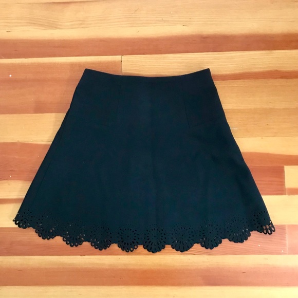 Loft black laser cut scalloped skirt - Picture 2 of 5